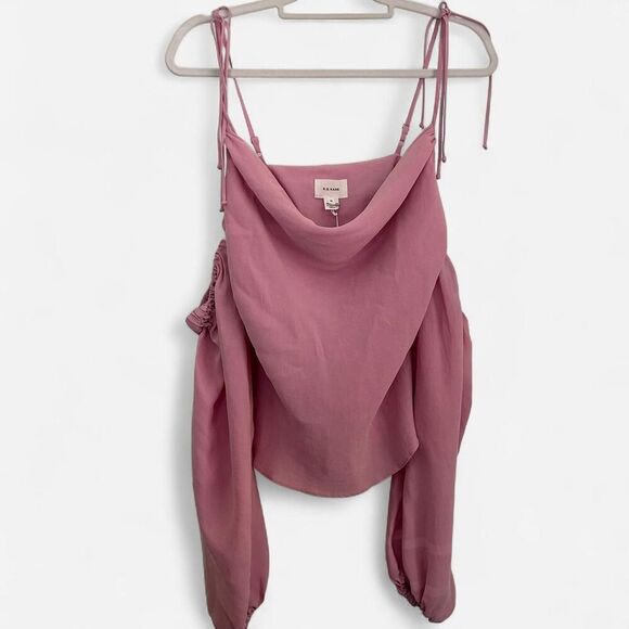 R.G Kane soft petal pink mauve mindy convertible sleeve/ sleeveless girly - Picture 2 of 7